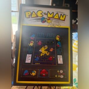 Framed Pac-Man Retro Arcade Wall Art Gaming Print